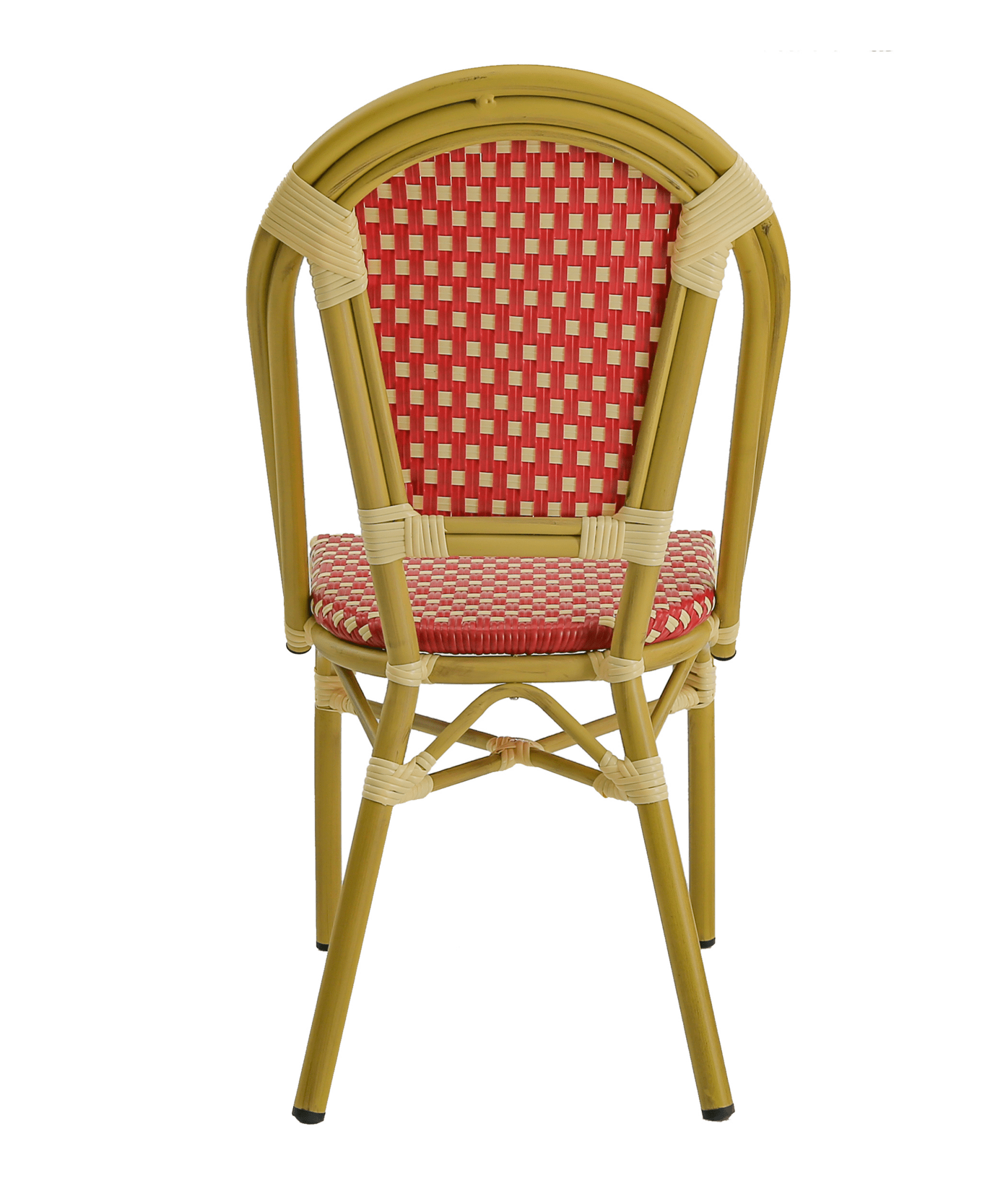 Scaun Aluminiu și ratan pentru Terasă și Restaurant Bordeaux lateral spate drept