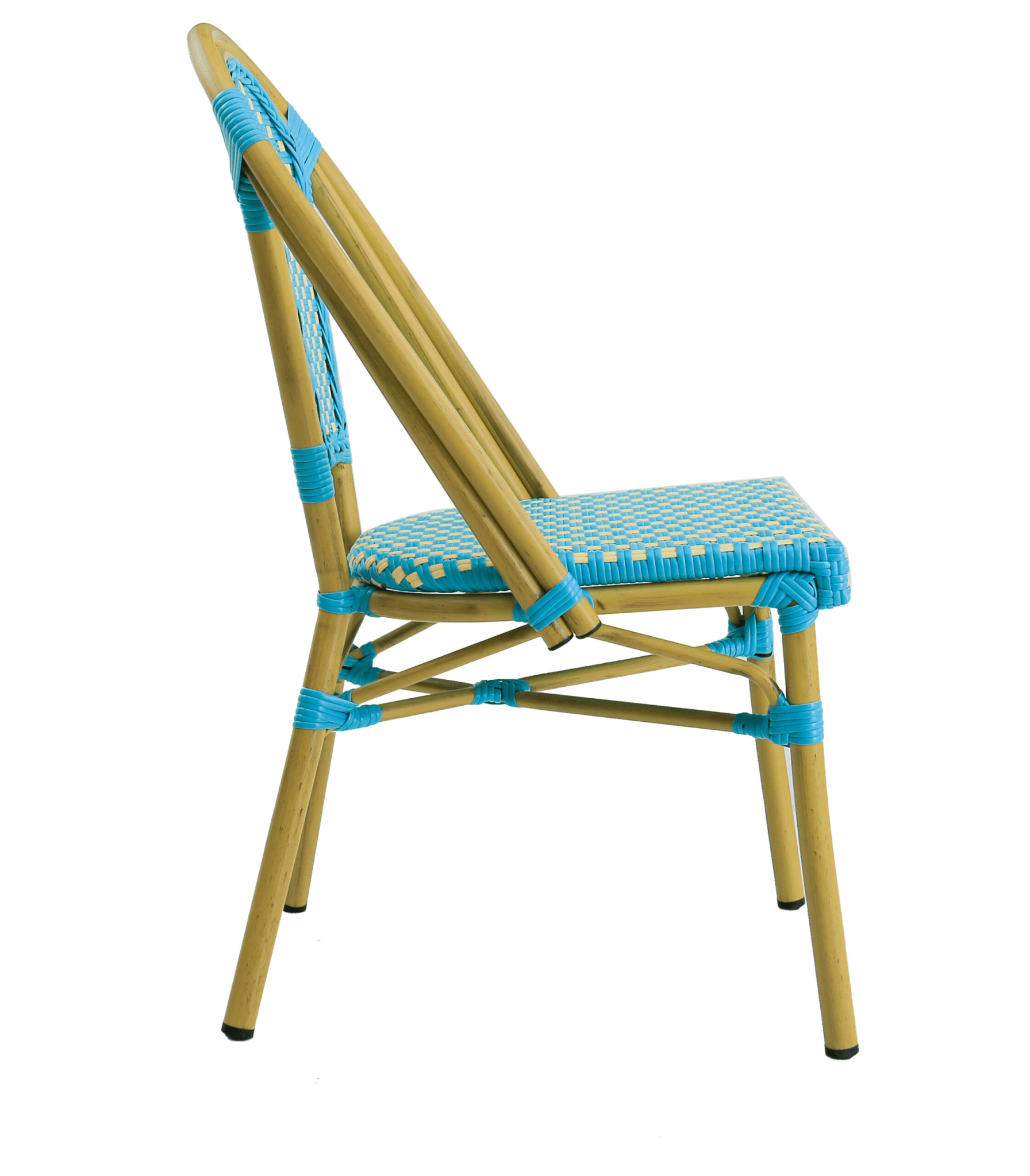 Scaun Bistro St. Tropez din Aluminiu și Ratan Plastic pentru Terasă și Restaurant - Bistro Design Store