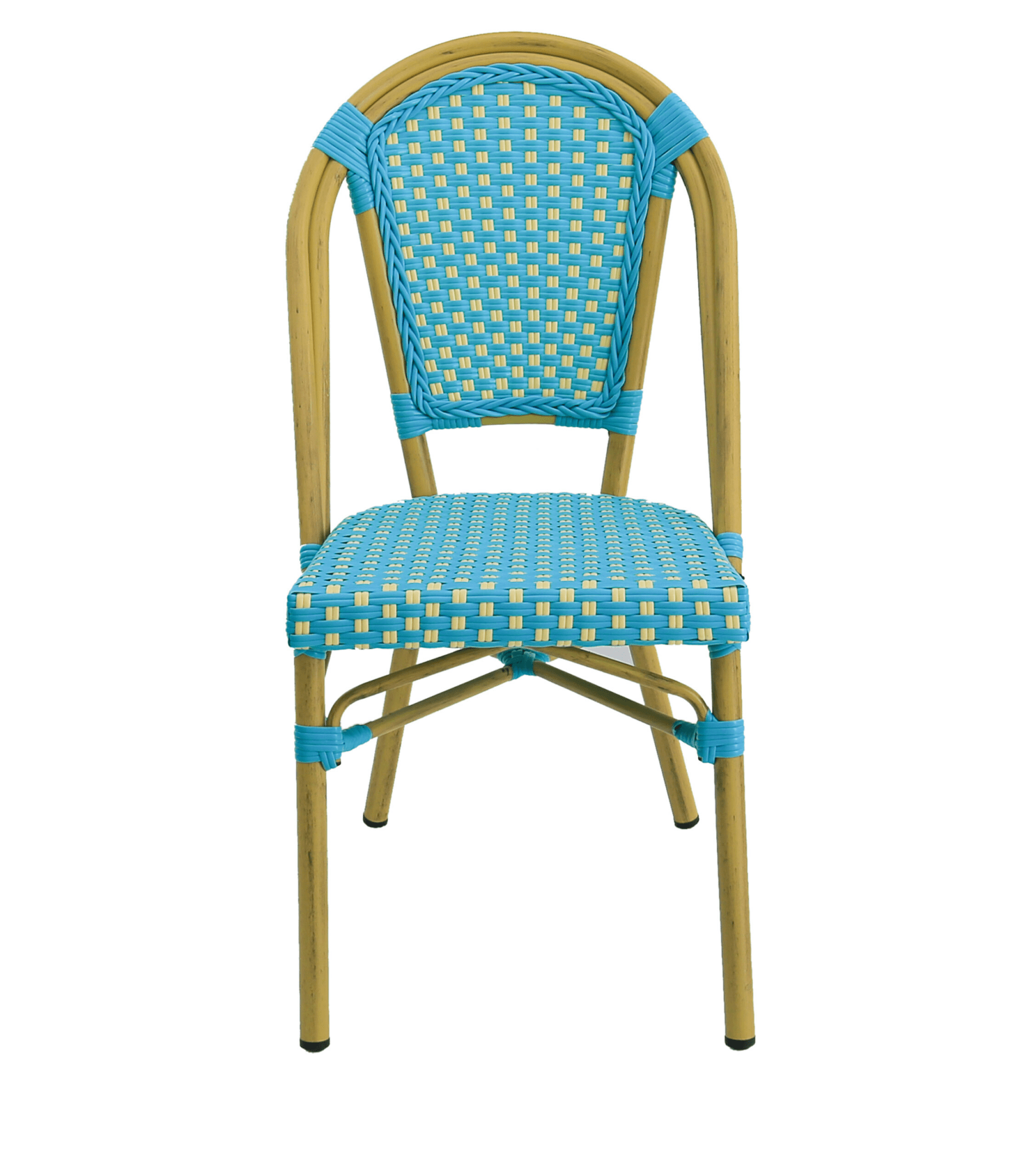 Scaun Bistro St. Tropez din Aluminiu și Ratan Plastic pentru Terasă și Restaurant - Bistro Design Store