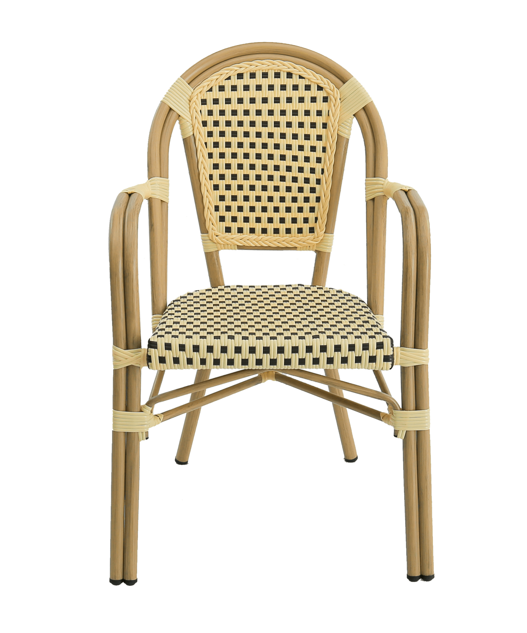 Scaun Fotoliu Paris din Aluminiu și Ratan pentru Terasă și Restaurant - Bistro Design Store