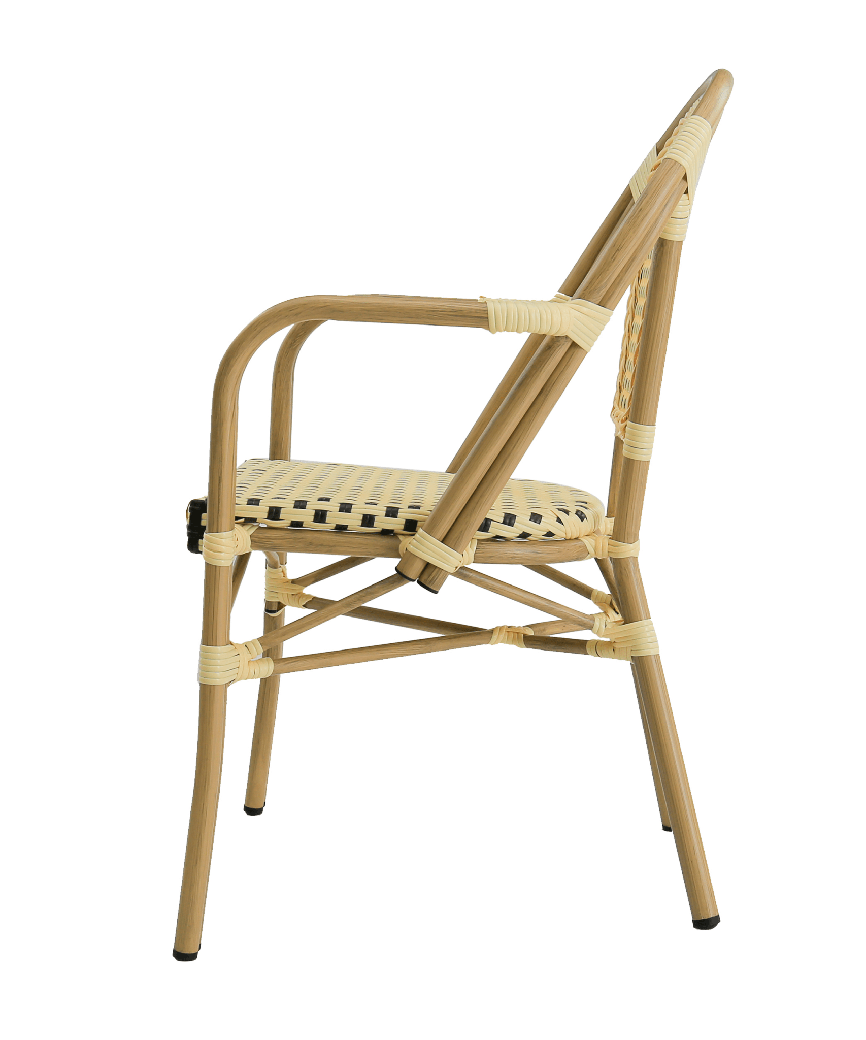 Scaun Fotoliu Paris din Aluminiu și Ratan pentru Terasă și Restaurant - Bistro Design Store